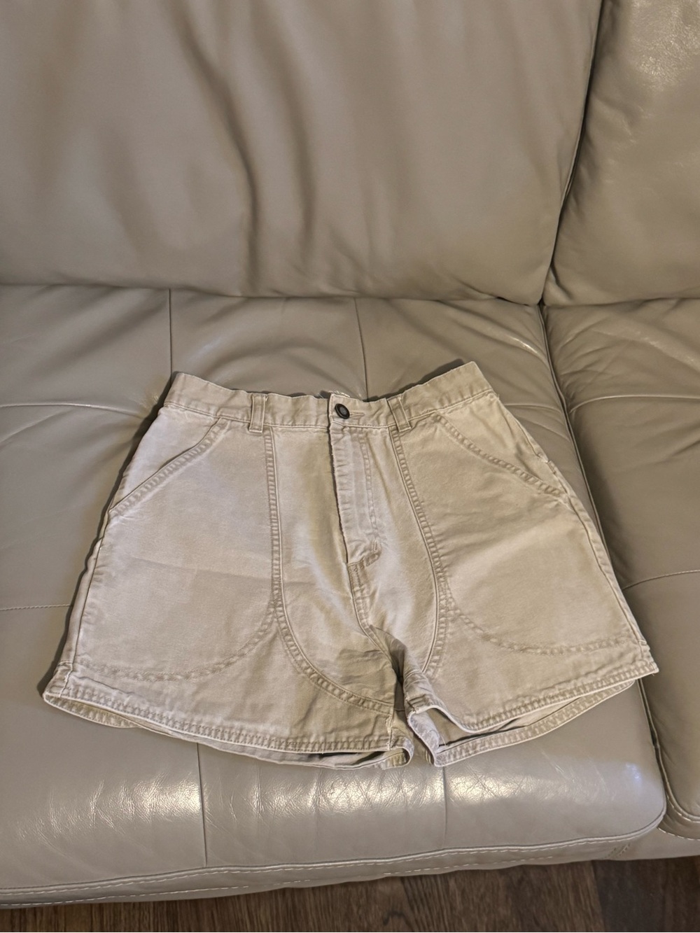 Vintage Patagonia High-Rise Casual Utility Shorts in Beige
